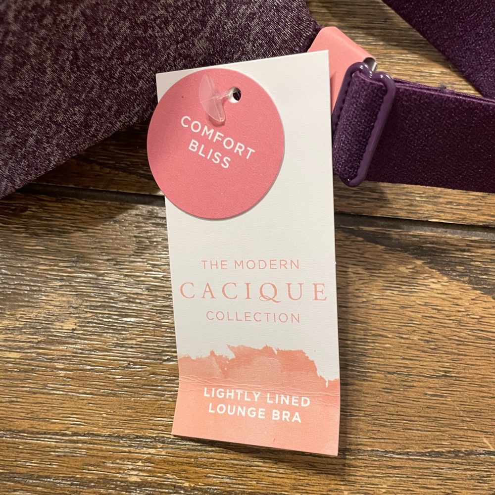 Cacique Purple Wireless Everyday Comfort Bra - Picture 10 of 10